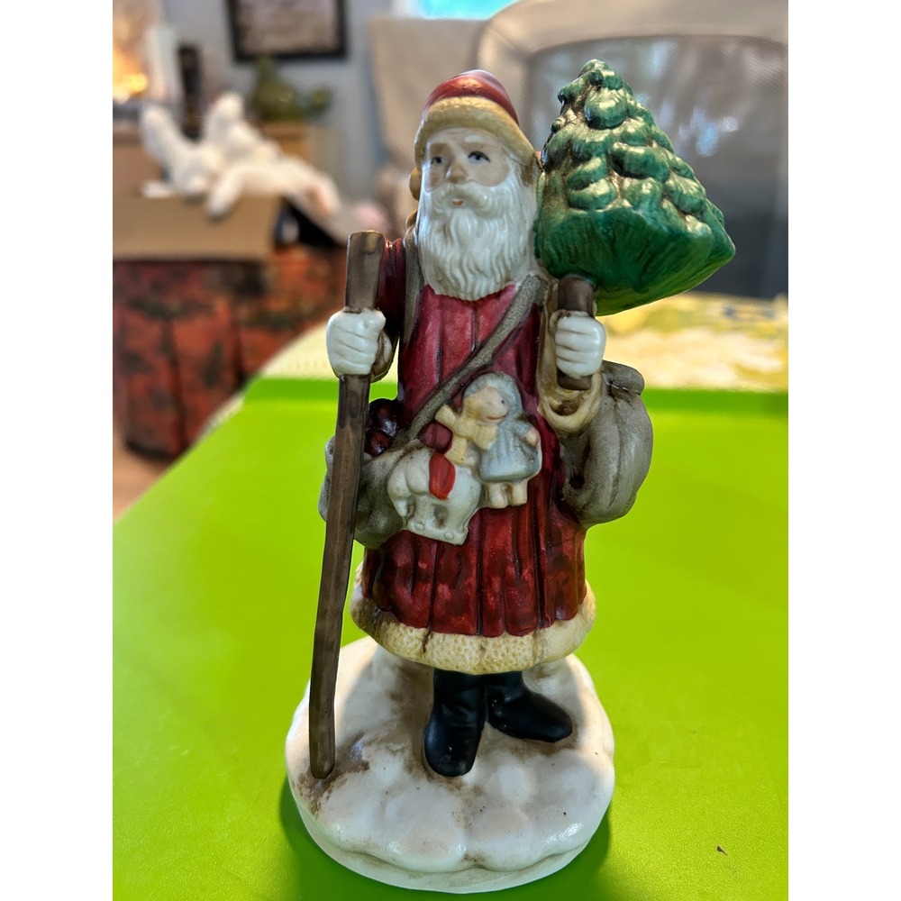 Vintage 1985 Enesco St Nicholas Circa 1880 Santa Claus Shoppe Figurine 26115